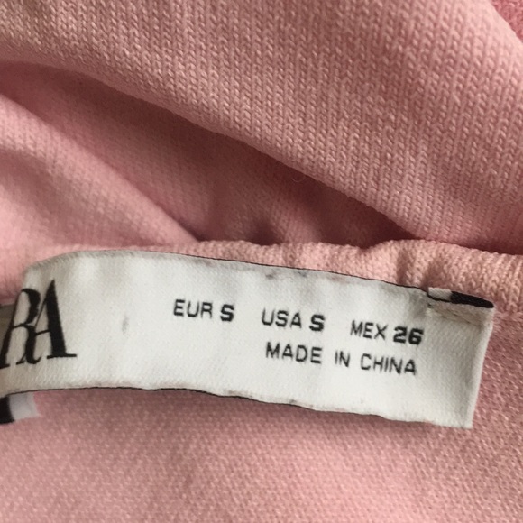 Zara Asymmetric Draped Knit Dress. Ruched, Cutout Pink, - Picture 7 of 14